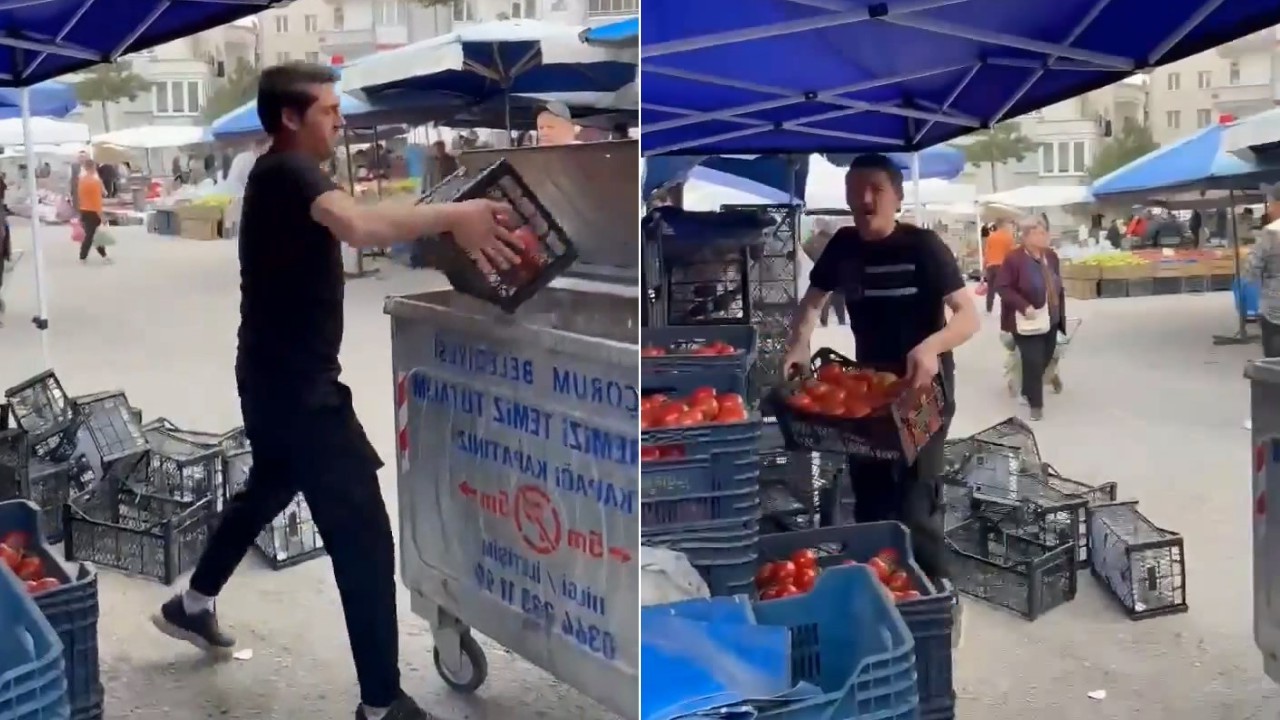 Çorum'da Domatesleri Çöpe Atan Pazarcıya Rekor Ceza Kapıda